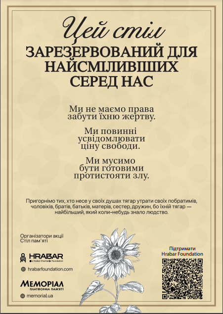 You are currently viewing Всеукраїнська акція “Стіл пам’яті”